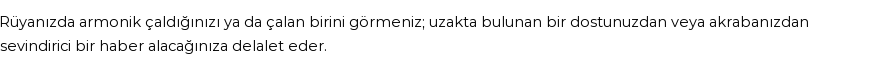 Diyanet'e Göre Rüyada Armonika Görmek