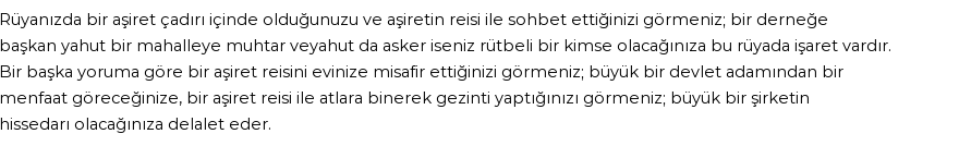 Diyanet'e Göre Rüyada Aşiret Görmek