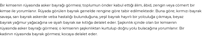 Diyanet'e Göre Rüyada Asker Bayrağı Görmek