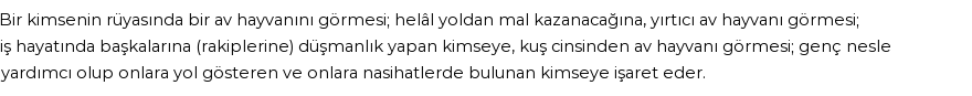 Diyanet'e Göre Rüyada Av Hayvanı Görmek