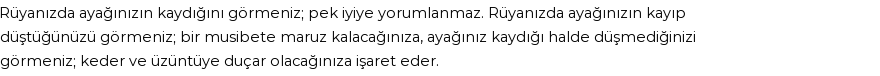 Diyanet'e Göre Rüyada Ayak Kayması Görmek