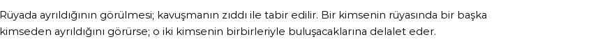 Diyanet'e Göre Rüyada Ayrılmak Görmek