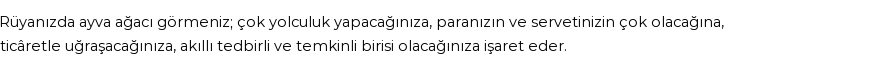 Diyanet'e Göre Rüyada Ayva Ağacı Görmek