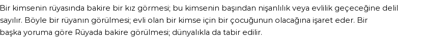 Diyanet'e Göre Rüyada Bakire Görmek