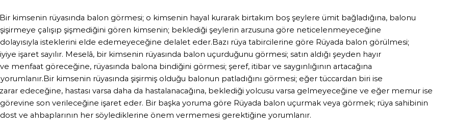 Diyanet'e Göre Rüyada Balon Görmek