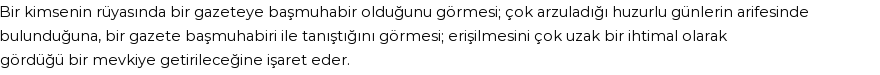 Diyanet'e Göre Rüyada Başmuhabir Görmek