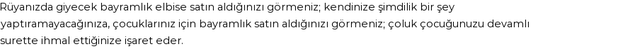 Diyanet'e Göre Rüyada Bayramlık Görmek