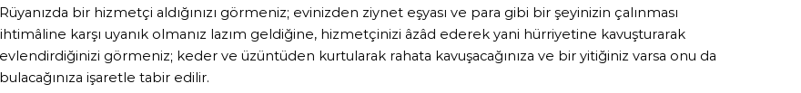 Diyanet'e Göre Rüyada Besleme (hizmetçi) Görmek