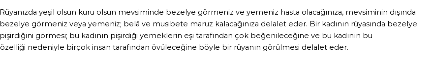 Diyanet'e Göre Rüyada Bezelye Görmek
