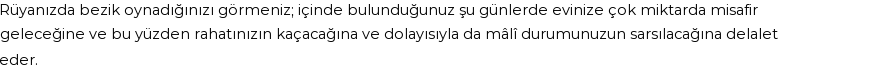 Diyanet'e Göre Rüyada Bezik Görmek