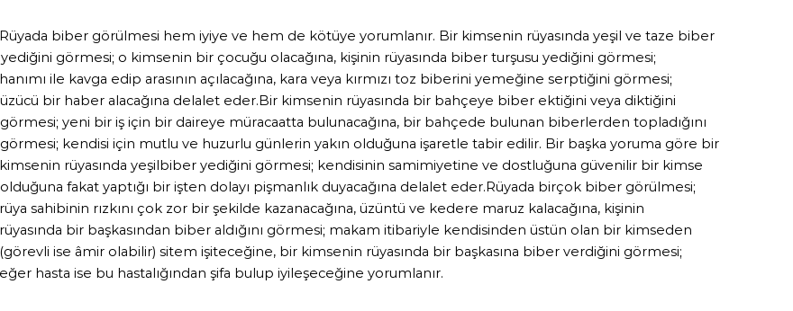 Diyanet'e Göre Rüyada Biber Görmek