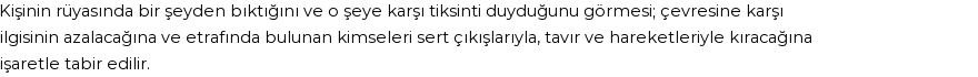 Diyanet'e Göre Rüyada Bıkmak Görmek