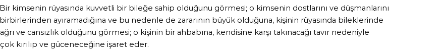 Diyanet'e Göre Rüyada Bilek Görmek