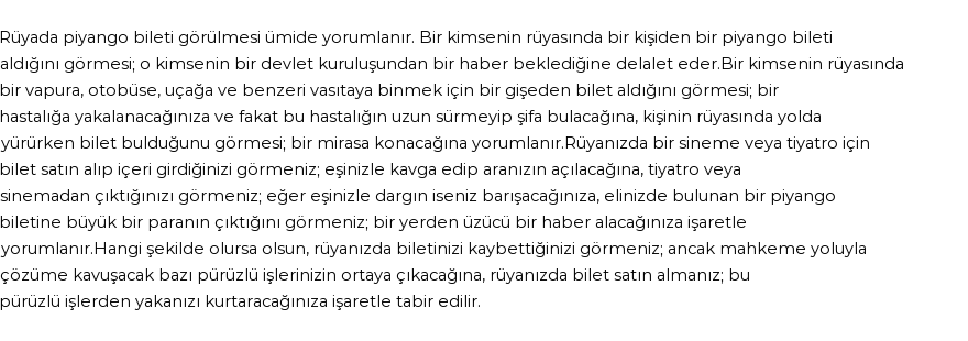 Diyanet'e Göre Rüyada Bilet Görmek