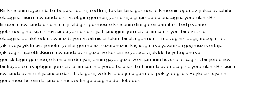 Diyanet'e Göre Rüyada Bina Görmek