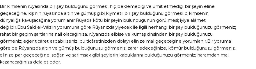 Diyanet'e Göre Rüyada Bir Şey Bulmak Görmek