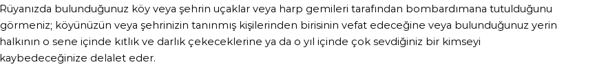 Diyanet'e Göre Rüyada Bombardıman Görmek