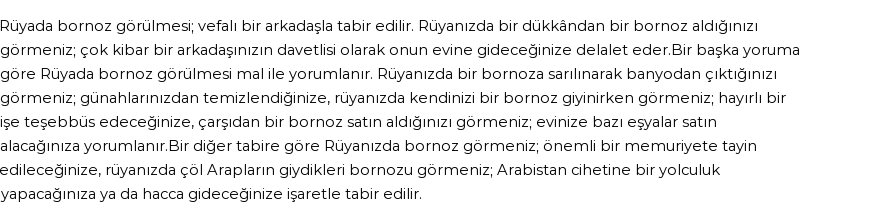 Diyanet'e Göre Rüyada Bornoz Görmek