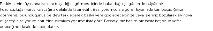 Diyanet'e Göre Rüyada Boşamak Görmek