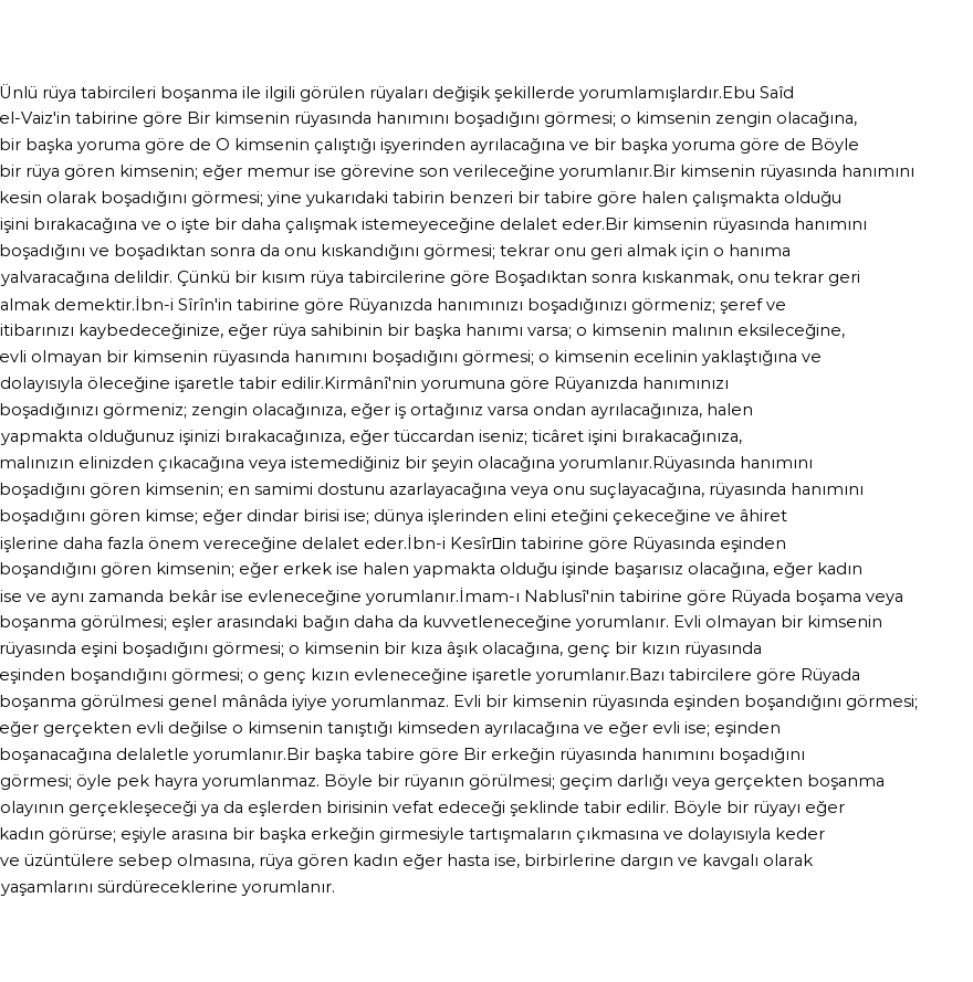 Diyanet'e Göre Rüyada Boşanmak Görmek