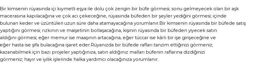 Diyanet'e Göre Rüyada Büfe Görmek