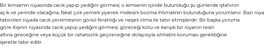 Diyanet'e Göre Rüyada Cacık Görmek