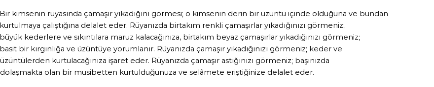 Diyanet'e Göre Rüyada Çamaşır Yıkamak Görmek