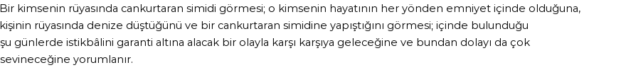 Diyanet'e Göre Rüyada Cankurtaran Simidi Görmek