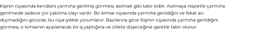 Diyanet'e Göre Rüyada Çarmıha Gerilmek Görmek