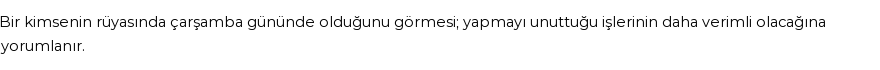 Diyanet'e Göre Rüyada Çarşamba Görmek