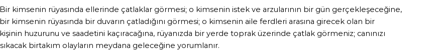 Diyanet'e Göre Rüyada Çatlak Görmek