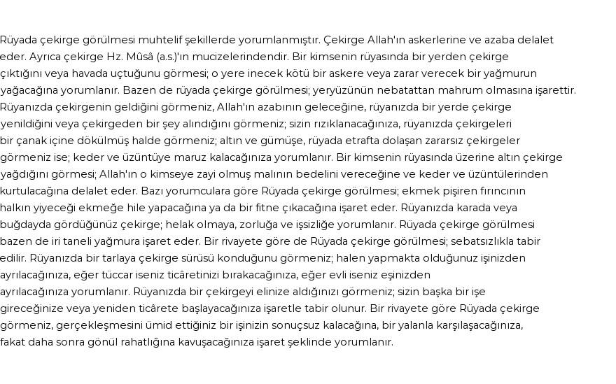 Diyanet'e Göre Rüyada Çekirge Görmek