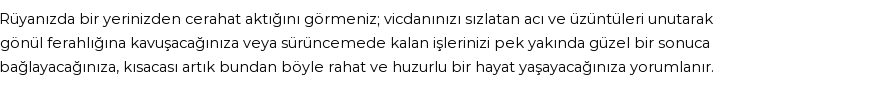 Diyanet'e Göre Rüyada Cerahat Görmek