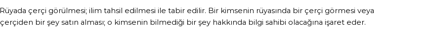 Diyanet'e Göre Rüyada Çerçi Görmek