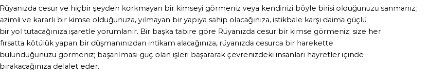 Diyanet'e Göre Rüyada Cesur Olmak Görmek