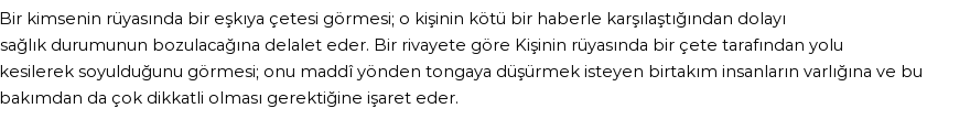 Diyanet'e Göre Rüyada Çete Görmek