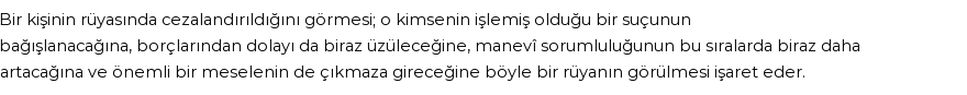 Diyanet'e Göre Rüyada Cezalanmak Görmek