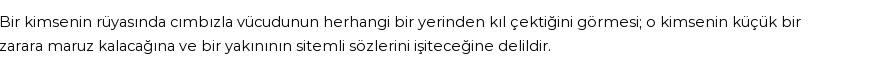 Diyanet'e Göre Rüyada Cımbız Görmek