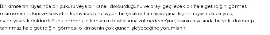 Diyanet'e Göre Rüyada Çukur Doldurmak Görmek