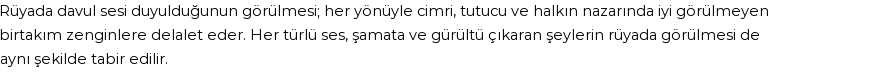 Diyanet'e Göre Rüyada Davul Sesi Görmek