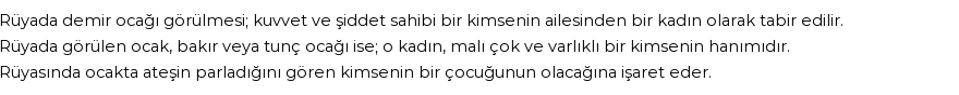 Diyanet'e Göre Rüyada Demir Ocağı Görmek