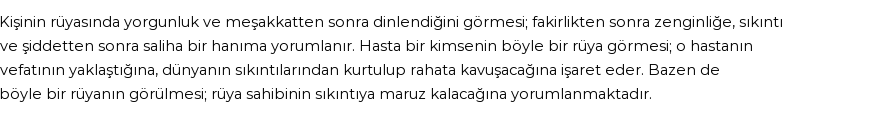 Diyanet'e Göre Rüyada Dinlenmek Görmek