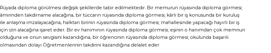 Diyanet'e Göre Rüyada Diploma Görmek
