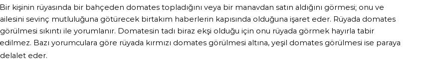Diyanet'e Göre Rüyada Domates Görmek