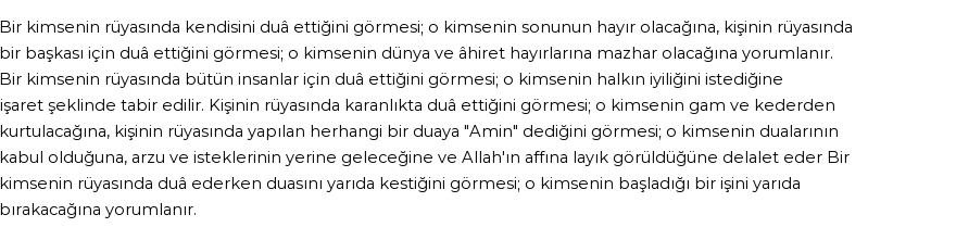 Diyanet'e Göre Rüyada Dua Görmek