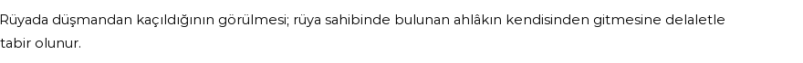 Diyanet'e Göre Rüyada Düşmandan Kaçmak Görmek