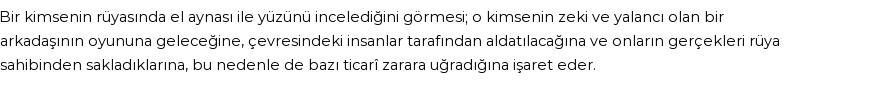 Diyanet'e Göre Rüyada El Aynası Görmek