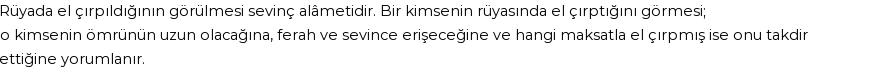 Diyanet'e Göre Rüyada El Çırpmak Görmek