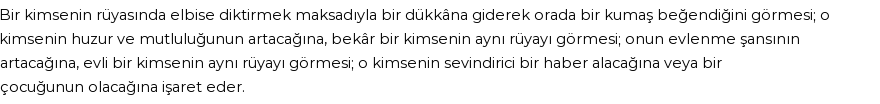 Diyanet'e Göre Rüyada Elbiselik Kumaş Görmek