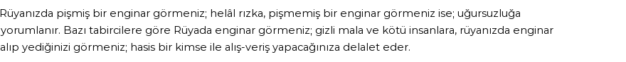 Diyanet'e Göre Rüyada Enginar Görmek